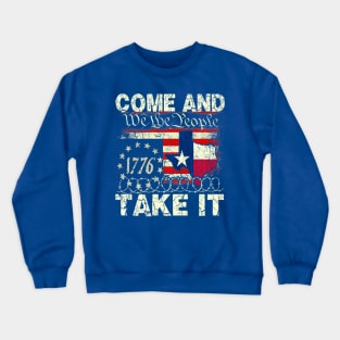 Vintage Come and Take It, Texas Border razor wire Crewneck Sweatshirt